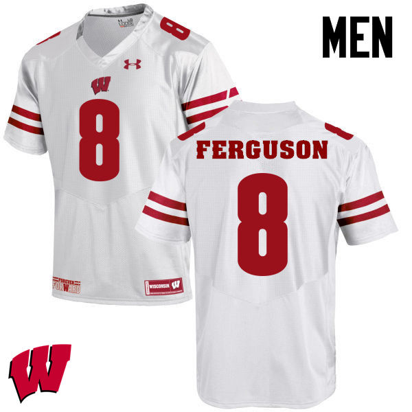 Wisconsin Badgers Men's #36 Joe Ferguson NCAA Under Armour Authentic White College Stitched Football Jersey JY40N25KN